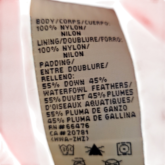 Tommy Hilfigger Down Puffer Red Jacket XL full zip Unisex 55%Down 45% Feathers - Picture 5 of 12